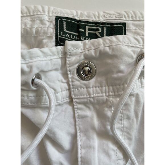 Lauren Ralph Lauren Shorts Women Size 16 100% Cotton Button Snap Drawstring - Picture 3 of 8